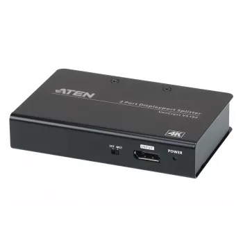 ATEN 2 prievadų 4K DisplayPort 1.2a skirstytuvas, DisplayPort, 2x DisplayPort, 4096 x 2160 pikselių, juodas, metalinis, 4K Ultra HD