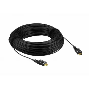 ATEN 100m 4K HDMI Active Optical kabelis, 100 m, HDMI Type D (Micro), HDMI Type D (Micro), 3D, 18 Gbit/s, Juoda