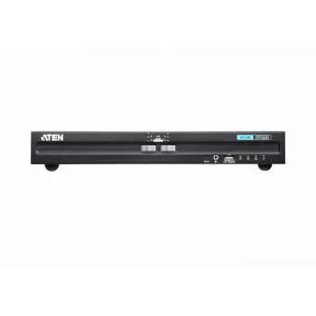 ATEN 2 prievadų USB HDMI saugus KVM komutatorius, 3840 x 2160 pikselių, 4K Ultra HD, montavimas į stovą, 2,4 W, 1U, juodas