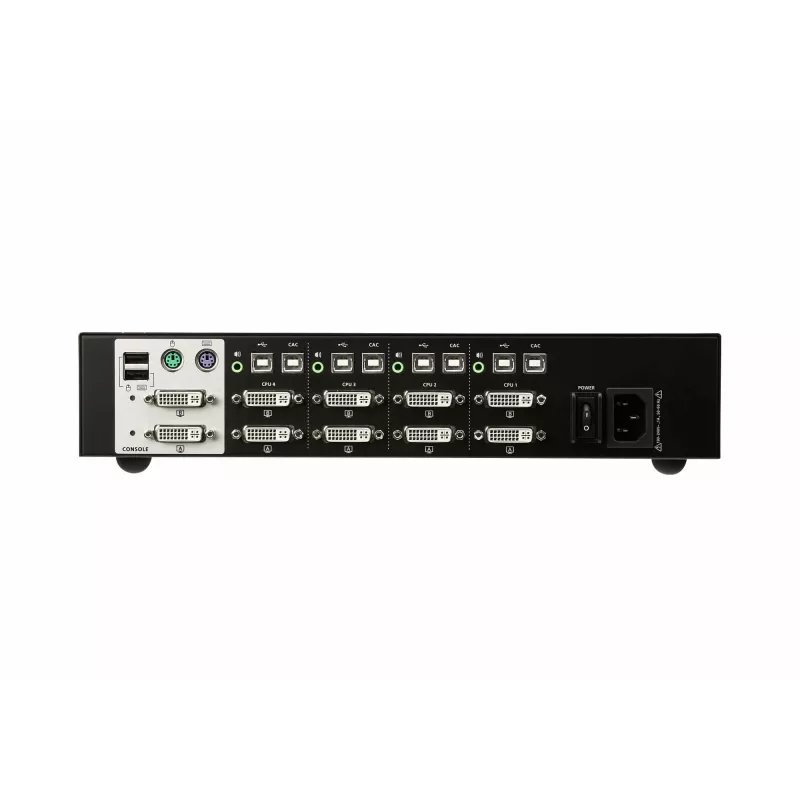 ATEN 4 prievadų USB DVI dviejų ekranų saugus KVM