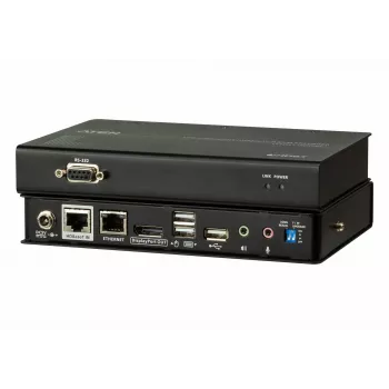 ATEN USB DisplayPort HDBaseT2.0 KVM ilgintuvas, siųstuvas ir imtuvas, laidinis, 150 m, Cat5e, Cat6, Cat6a, 4096 x 2160 pikselių, juodas