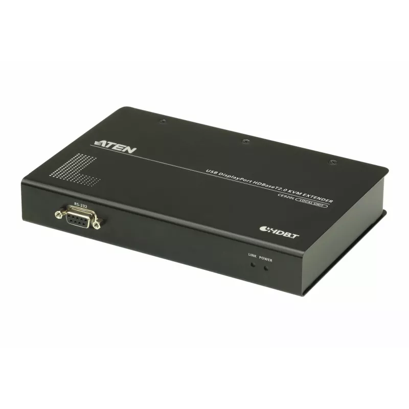 ATEN USB DisplayPort HDBaseT2.0 KVM ilgintuvas, siųstuvas ir imtuvas, laidinis, 150 m, Cat5e, Cat6, Cat6a, 4096 x 2160 pikselių, juodas