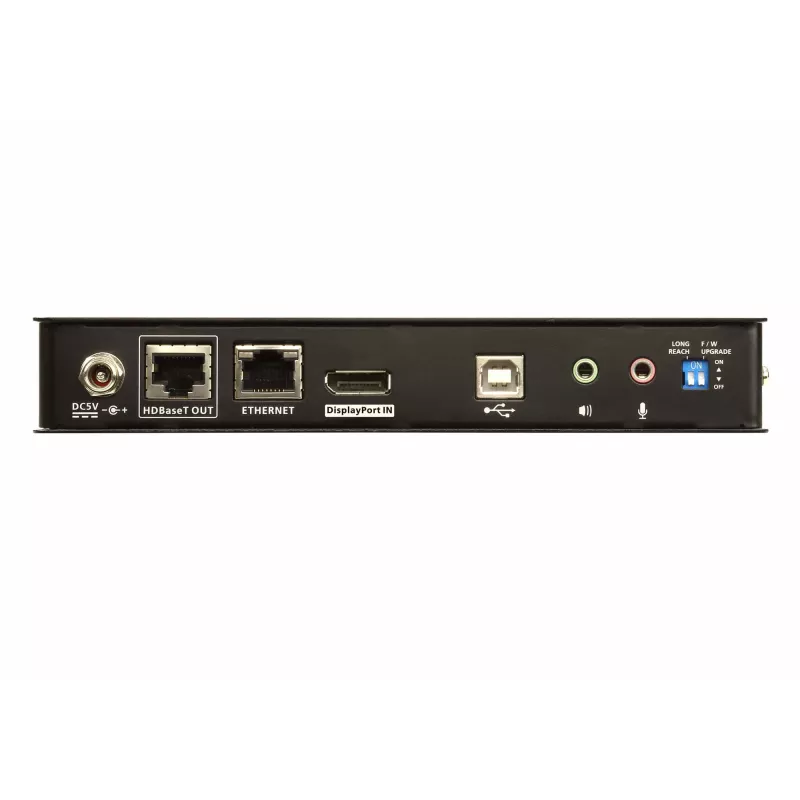 ATEN USB DisplayPort HDBaseT2.0 KVM ilgintuvas, siųstuvas ir imtuvas, laidinis, 150 m, Cat5e, Cat6, Cat6a, 4096 x 2160 pikselių, juodas