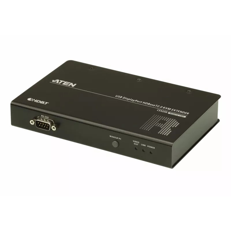 ATEN USB DisplayPort HDBaseT2.0 KVM ilgintuvas, siųstuvas ir imtuvas, laidinis, 150 m, Cat5e, Cat6, Cat6a, 4096 x 2160 pikselių, juodas