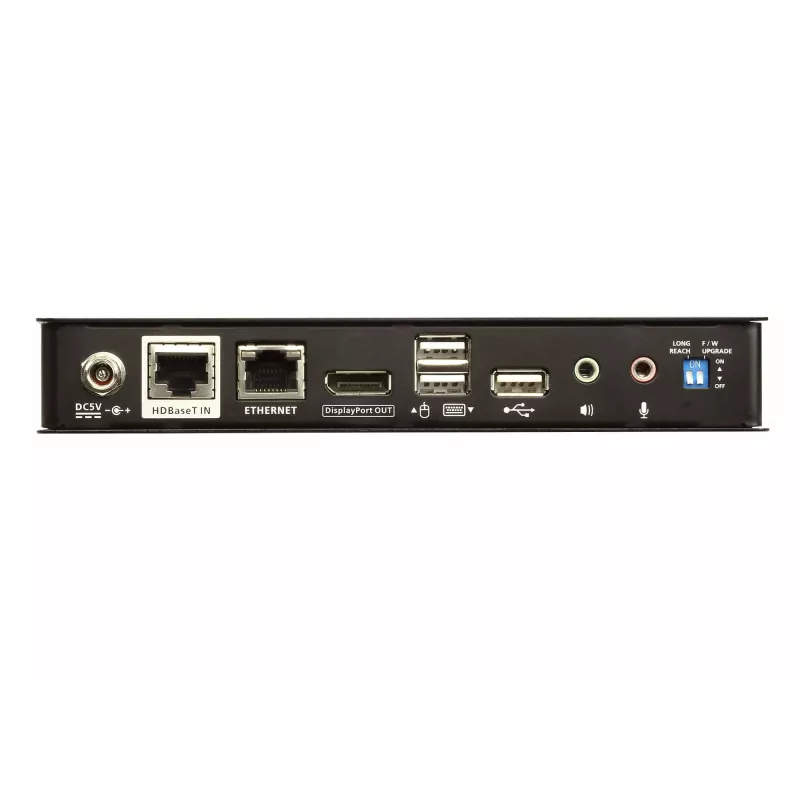 ATEN USB DisplayPort HDBaseT2.0 KVM ilgintuvas, siųstuvas ir imtuvas, laidinis, 150 m, Cat5e, Cat6, Cat6a, 4096 x 2160 pikselių, juodas