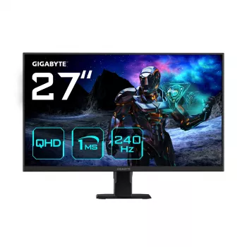 GIGABYTE GS27Q X 27 col. QHD žaidimų monitorius - 2560 x 1440, 240 Hz, 1 ms, 250 cd/m², FreeSync Premium Pro, HDR Ready, HDMI 2.0, DisplayPort 1.4