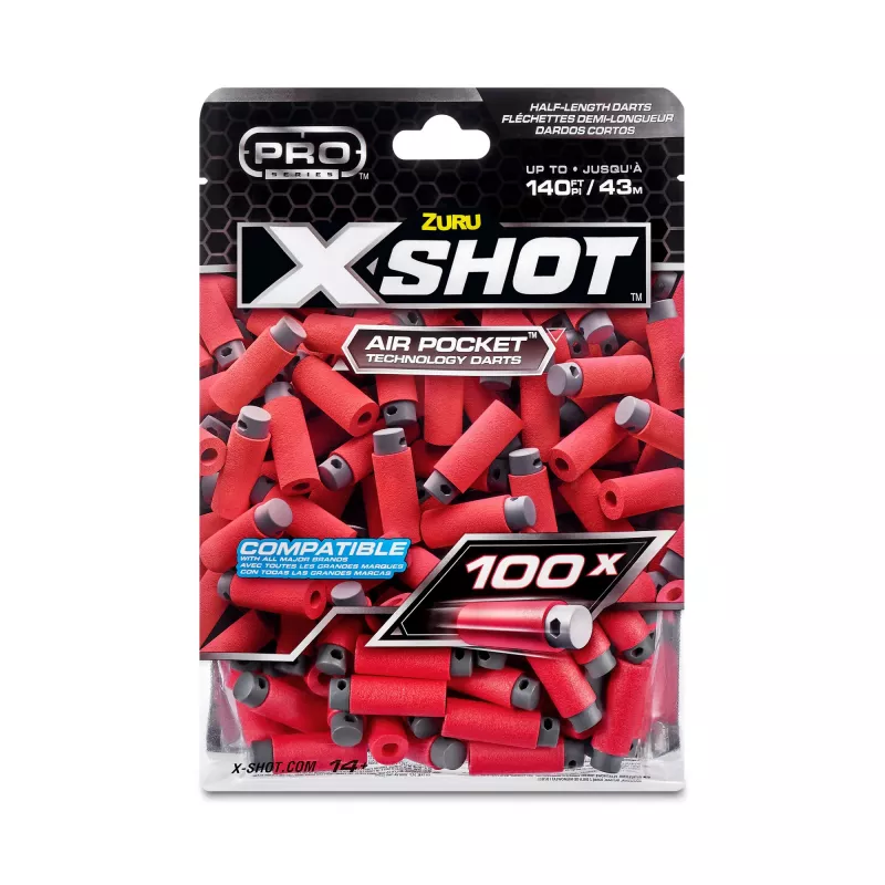 XSHOT Pro Series Half-Length Darts Refill Pack (100 Darts) ZURU