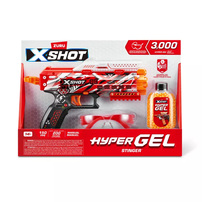 XSHOT Hyper Gel Stinger Blaster (3 000 Hyper Gel granulių) ZURU