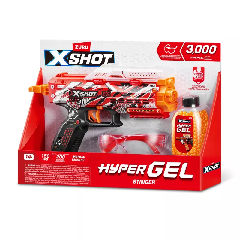 XSHOT Hyper Gel Stinger Blaster (3 000 Hyper Gel granulių) ZURU