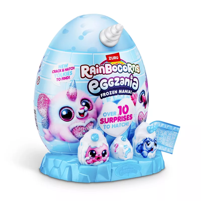Plush toy Zuru Rainbocorns Eggzania Frozen Mania — gyvūno pliušas, įvairiaspalvis, nuo 3 metų