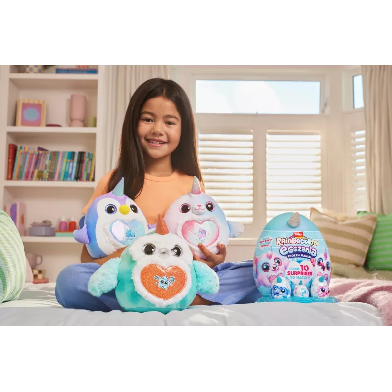 Plush toy Zuru Rainbocorns Eggzania Frozen Mania — gyvūno pliušas, įvairiaspalvis, nuo 3 metų