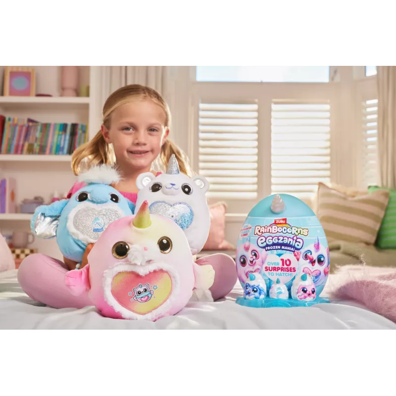 Plush toy Zuru Rainbocorns Eggzania Frozen Mania — gyvūno pliušas, įvairiaspalvis, nuo 3 metų