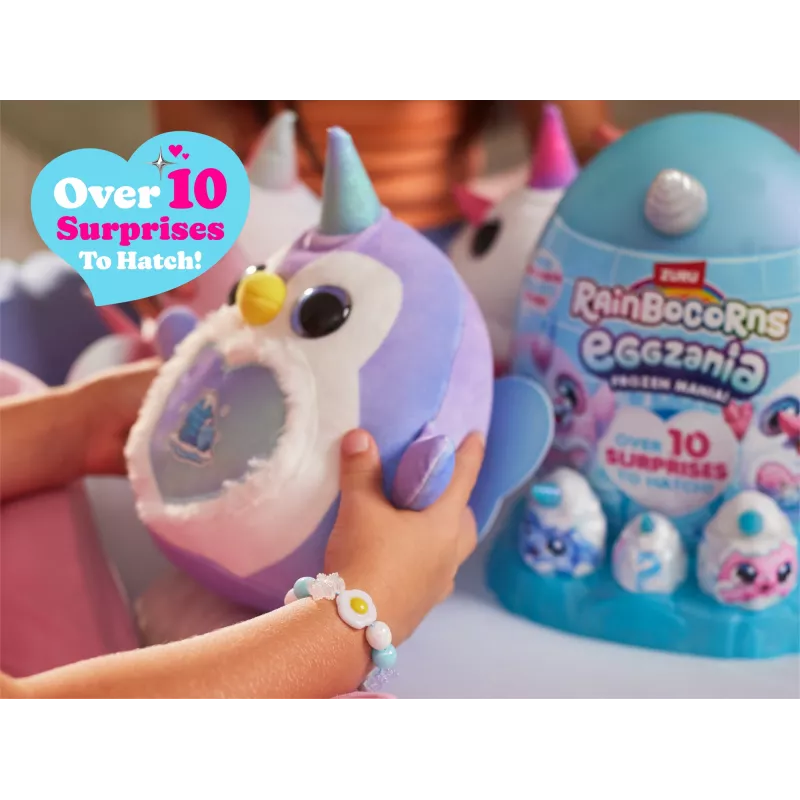 Plush toy Zuru Rainbocorns Eggzania Frozen Mania — gyvūno pliušas, įvairiaspalvis, nuo 3 metų