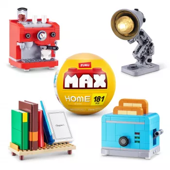 MAX Build more Premium namų statybos plytelių kolekcija, Statybiniai blokeliai, 8 m., Plastikas, 181 vnt., 197 g
