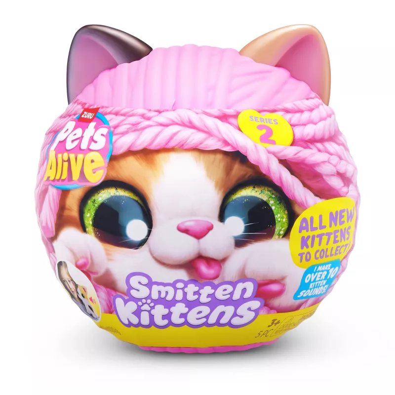 Žaislinė katė Zuru Pets Alive Smitten Kittens Series 2 — interaktyvus skambantis žaislas, nuo 3 metų, AAA baterijos