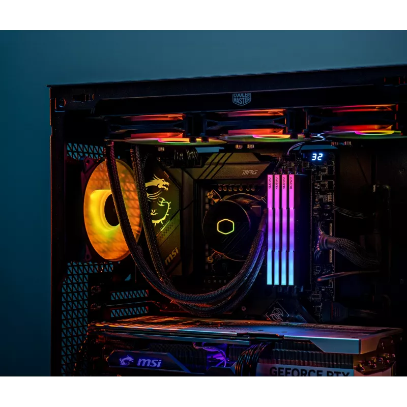 Klevv 64GB (2 x 32GB) 6000MHz CL30 DDR5 ŽAIDIMŲ RAM MODULIS 30-36-36-76 CRAS V RGB