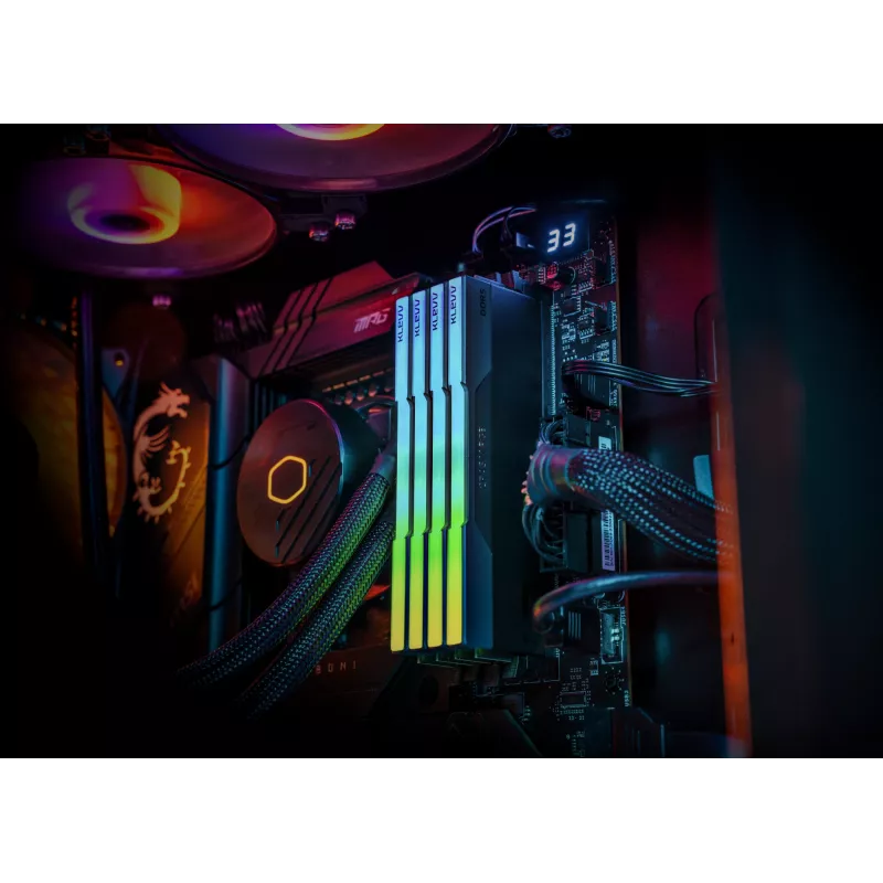 Klevv 64GB (2 x 32GB) 6000MHz CL30 DDR5 ŽAIDIMŲ RAM MODULIS 30-36-36-76 CRAS V RGB
