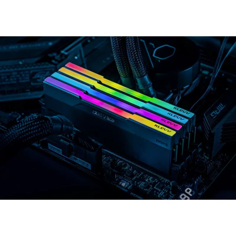 Klevv 64GB (2 x 32GB) 6000MHz CL30 DDR5 ŽAIDIMŲ RAM MODULIS 30-36-36-76 CRAS V RGB
