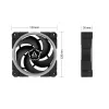 ARCTIC BioniX P120 A-RGB slėgiui optimizuotas 120 mm ventiliatorius su A-RGB