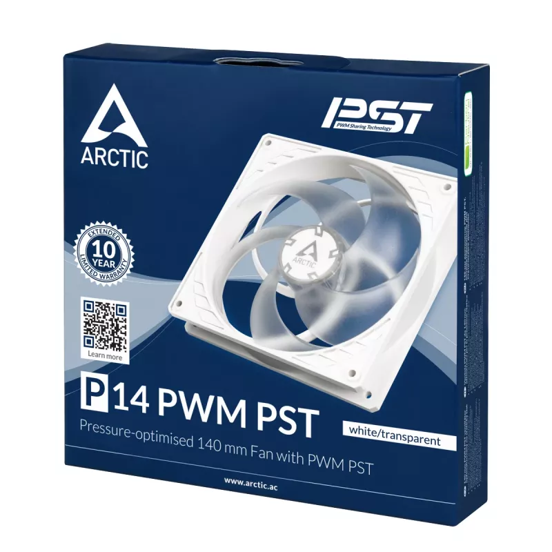 ARCTIC P14 PWM PST slėgiui optimizuotas 140 mm ventiliatorius su PWM PST