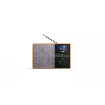 Philips TAR5505/10 radijas Nešiojamas Skaitmeninis Juoda, Pilka, Medis