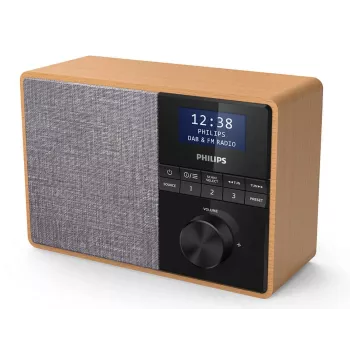 Philips TAR5505/10 radijas Nešiojamas Skaitmeninis Juoda, Pilka, Medis