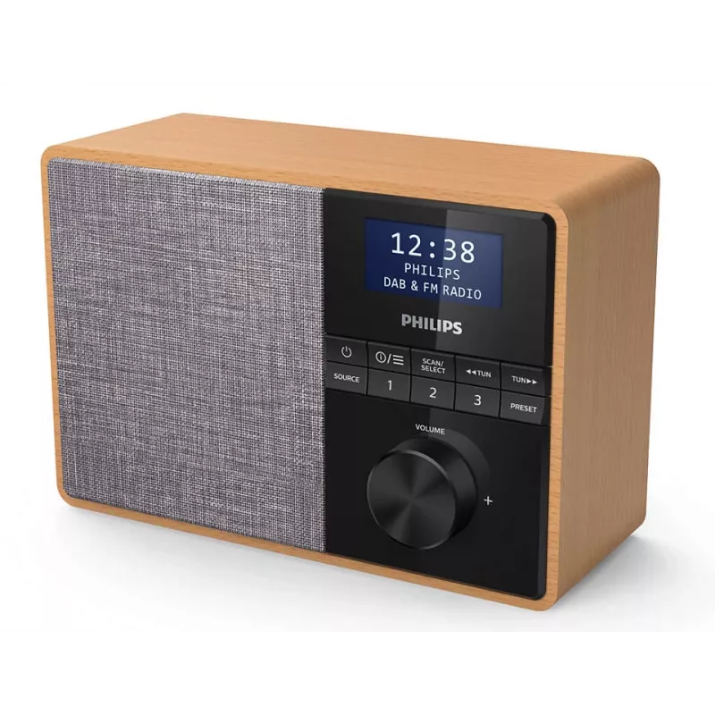 Philips TAR5505/10 radijas Nešiojamas Skaitmeninis Juoda, Pilka, Medis