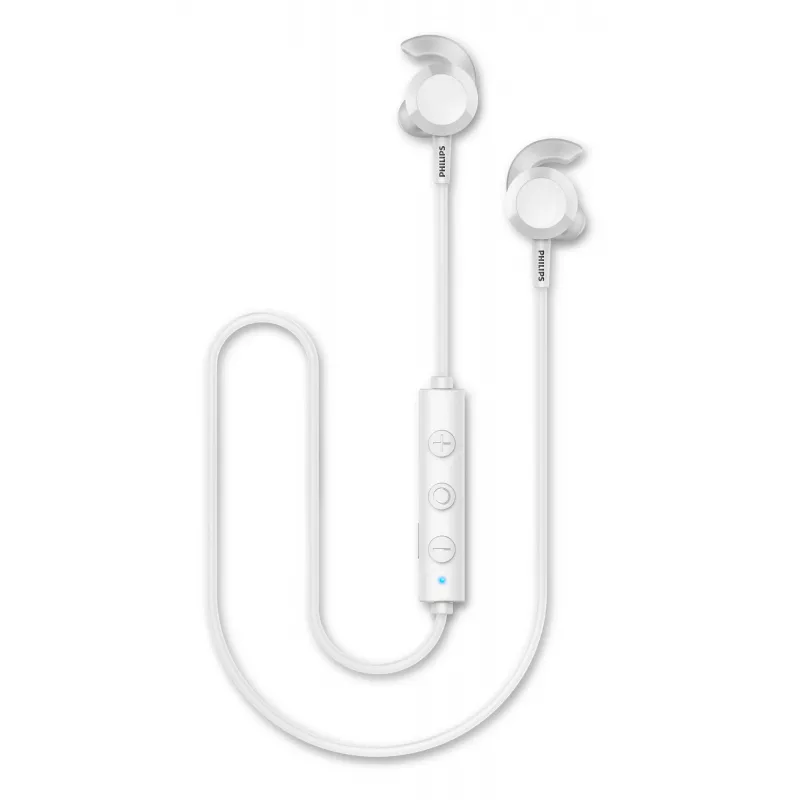 Belaidės į ausis įdedamos ausinės Philips TAE4205WT/00 — Bluetooth, skambučiai ir muzika, 20–20000 Hz, 10 m veikimo nuotolis, baltos, 16 g