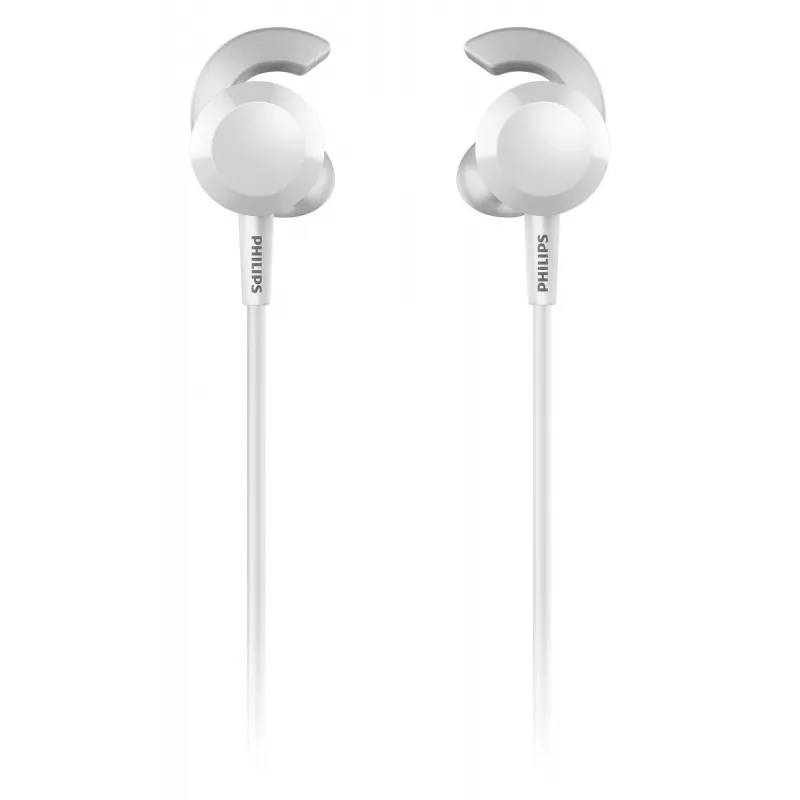 Belaidės į ausis įdedamos ausinės Philips TAE4205WT/00 — Bluetooth, skambučiai ir muzika, 20–20000 Hz, 10 m veikimo nuotolis, baltos, 16 g