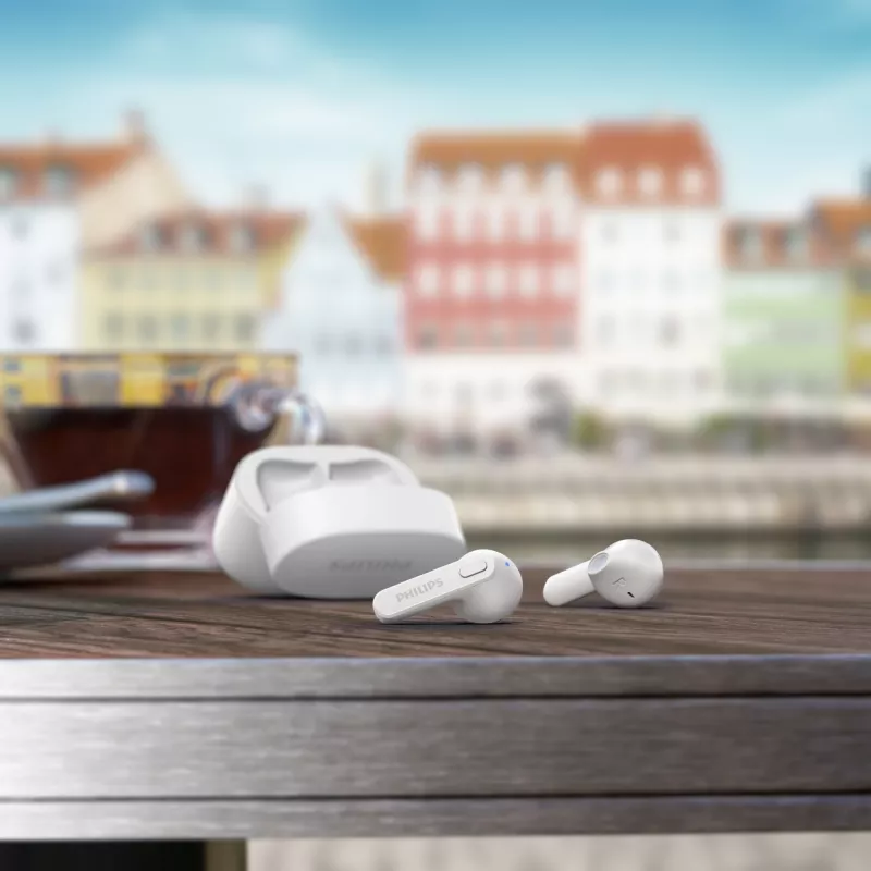 Philips 2000 serijos TAT2236WT ausinės belaidės į ausis įdedamos skambučiams / muzikai baltos