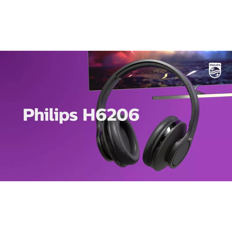 Philips 6000 serijos TAH6206BK/00 ausinės / laisvų rankų įranga Belaidės Ant galvos Muzika Bluetooth Juoda