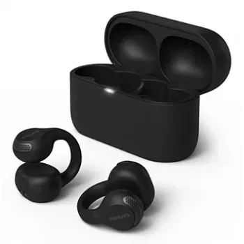 Philips 2000 serija TAQ2000BK ausinės True Wireless Stereo (TWS) ausų segtukas, atviros ausys skambučiams/muzika Bluetooth juoda