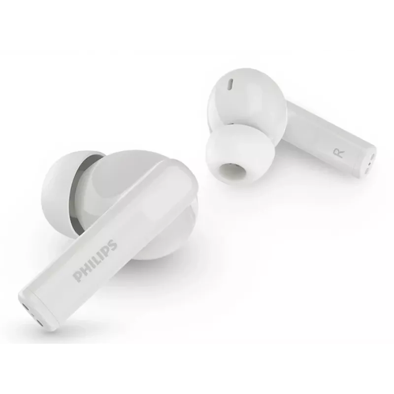 Belaidės į ausis dedamos ausinės Philips TAT2520WT/00 — „Bluetooth“, skambučiams ir muzikai, 20–20000 Hz, 10 m atstumas, baltos, 40 g