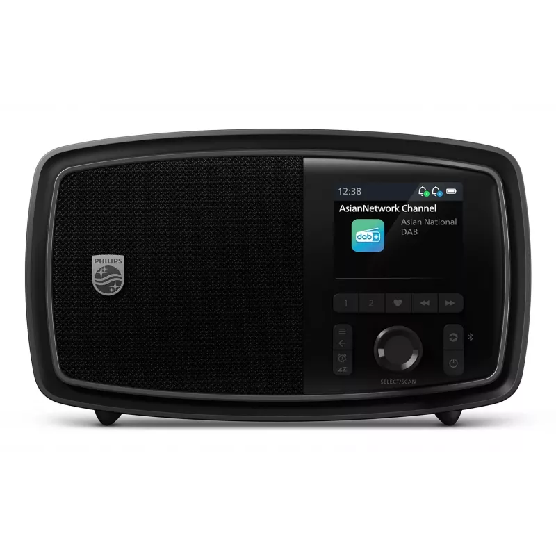 Philips TAV2000DB nešiojamas analoginis ir skaitmeninis radijas, juodas