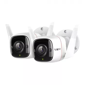 TP-Link Tapo lauko apsaugos Wi-Fi kamera, IP apsaugos kamera, lauko, laidinė ir belaidė, CE, NCC, tvirtinama prie sienos, balta