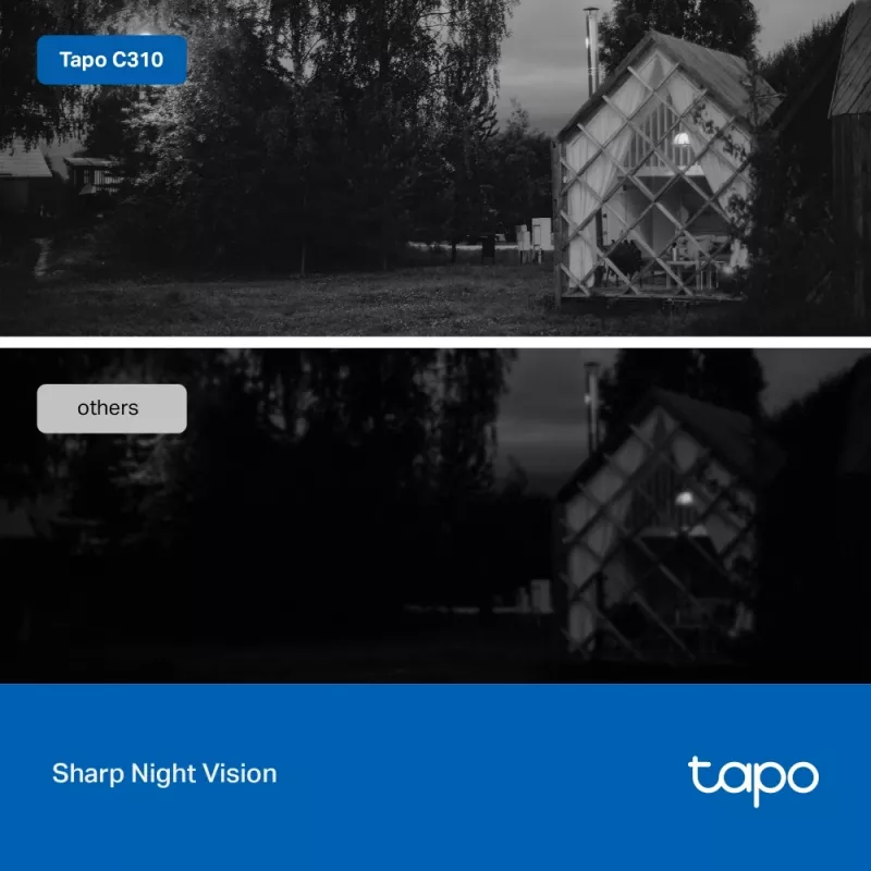 TP-Link Tapo lauko apsaugos Wi-Fi kamera, IP apsaugos kamera, lauko, laidinė ir belaidė, CE, NCC, tvirtinama prie sienos, balta