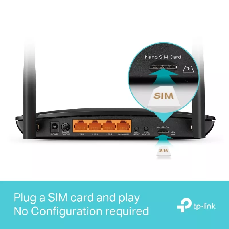 TP-Link MR550 belaidis maršrutizatorius Gigabit Ethernet Dviejų dažnių (2,4 GHz / 5 GHz) 4G
