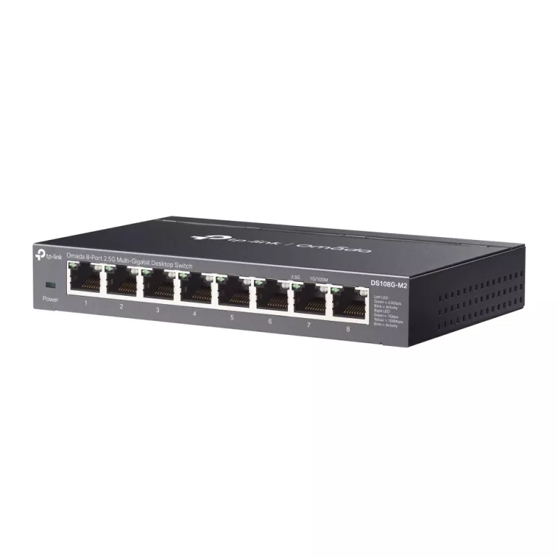 TP-Link Omada DS108G-M2 tinklo komutatorius Nevaldomas 2.5G Ethernet (100/1000/2500) Juodas
