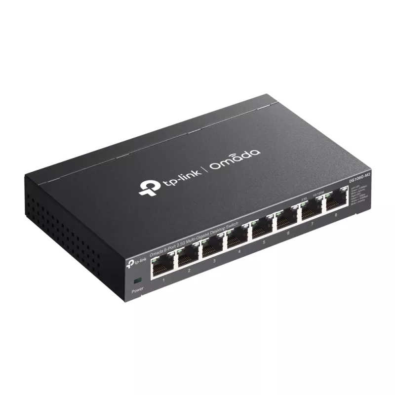 TP-Link Omada DS108G-M2 tinklo komutatorius Nevaldomas 2.5G Ethernet (100/1000/2500) Juodas