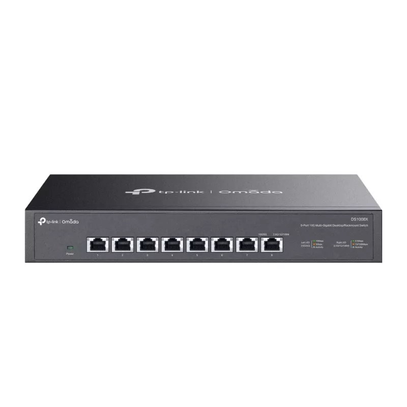 TP-Link Omada DS1008X tinklo komutatorius Nevaldomas 10G Ethernet (100/1000/10000) 1U Juodas
