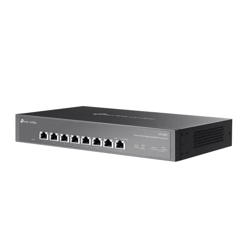 TP-Link Omada DS1008X tinklo komutatorius Nevaldomas 10G Ethernet (100/1000/10000) 1U Juodas