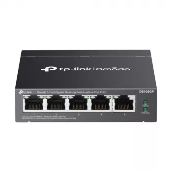 TP-Link Omada DS105G tinklo komutatorius Nevaldomas Gigabit Ethernet (10/100/1000) Power over Ethernet (PoE) Juoda