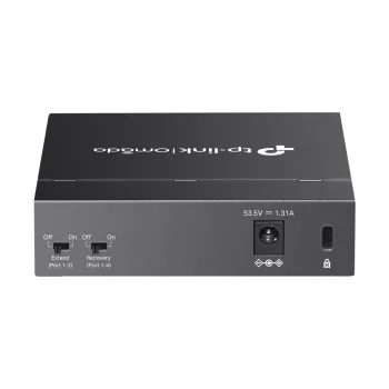TP-Link Omada DS105G tinklo komutatorius Nevaldomas Gigabit Ethernet (10/100/1000) Power over Ethernet (PoE) Juoda