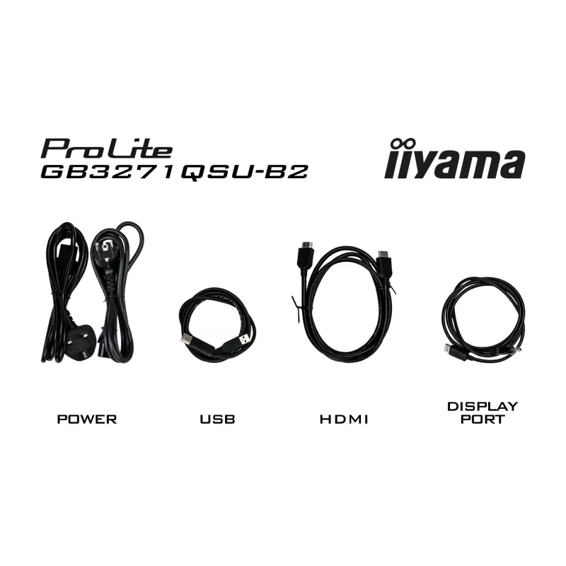 iiyama GB3271QSU-B2 kompiuterio monitorius 80 cm (31,5 col.) 2560 x 1440 pikselių Quad HD LED juodas