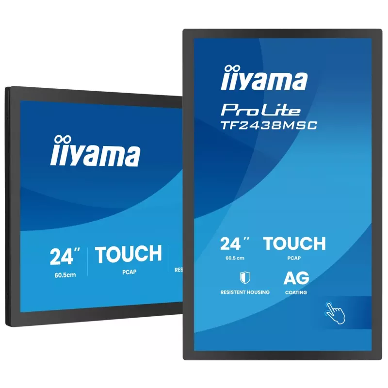 Liečiamas monitorius IIYAMA TF2438MSC-B2 — 24 colių interaktyvus ekranas, daugiafunkcinis jutiklis