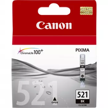 Canon CLI-521BK Juoda rašalo kasetė, Juoda, pigmentinis rašalas, 1 vnt.