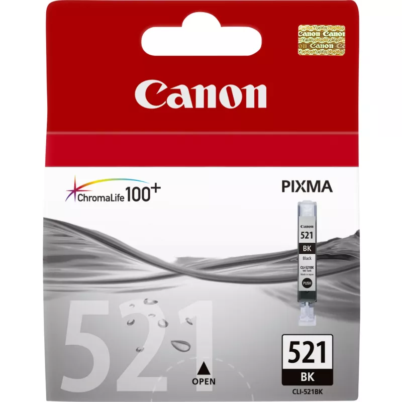 Canon CLI-521BK Juoda rašalo kasetė, Juoda, pigmentinis rašalas, 1 vnt.
