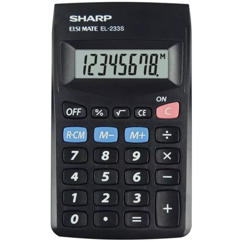 Sharp EL-233S skaičiuotuvas Kišeninis Bazinis Juoda