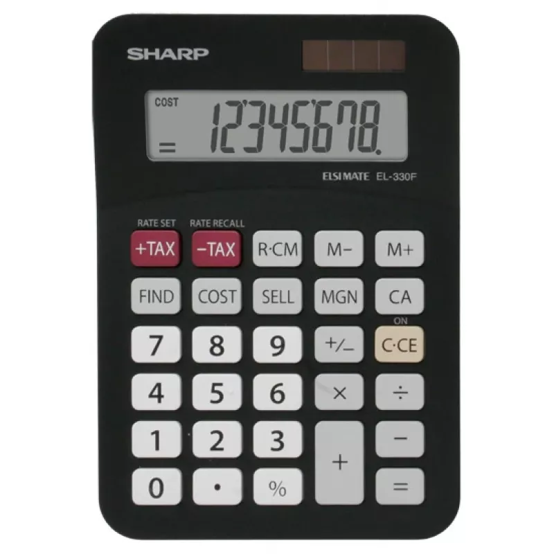 Sharp EL-330FBBK skaičiuotuvas kišeninis pagrindinis juodas