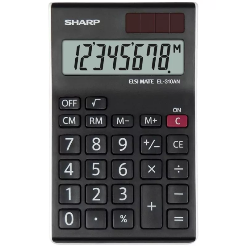 Sharp EL-310AN skaičiuotuvas, stalinis, ekranas, juoda, balta